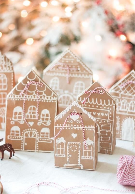 Tinker piparkakkutalo jouluksi - juhlaideoita, resepti ja ohjeet paperipussit kylän sisustusideoita