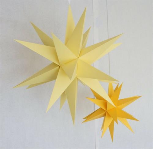 Helppo tehdä paperi -tähdistä tehty DIY -juhlakoriste