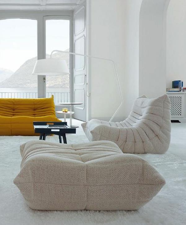 Ligne Roset -sohva design -huonekalut valkoinen nojatuoli Philippe Nigro