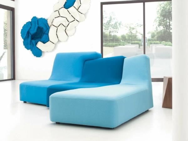 Ligne Roset -sohva modulaariset huonekalut sininen Philippe Nigro
