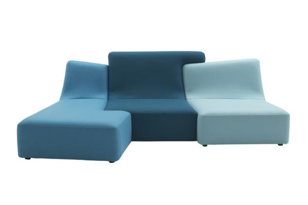 Ligne Roset -sohva modulaarinen sohva sininen design -huonekalut Philippe Nigro