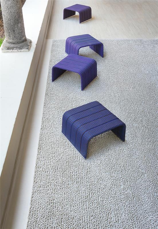 Lounge puutarhakalustesetti rottinki polyrattan jakkara