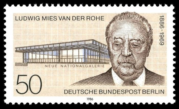 Ludwig Mies van der Rohe postimerkki Deutsche Post