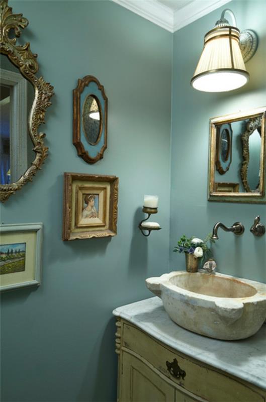 Ylellinen kylpyhuone deco tummat hyvät wc -seinäkoristeiden maalaus
