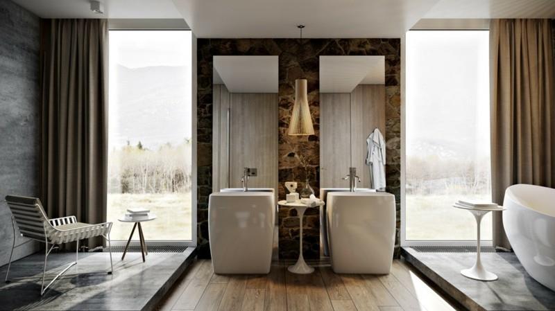Ylellinen kylpyhuone maalaismainen tyyli moderni kylpyhuone sisustus