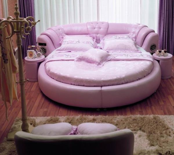 violetti makuuhuoneen sängynpääty pyöreä mukava