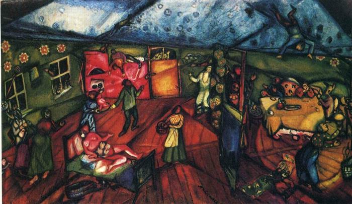 Marc Chagall työskentelee synnytyksessä