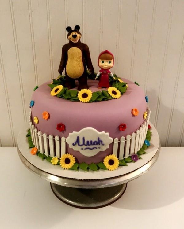 Mascha ja karhu kakku aihe kakku lasten syntymäpäivä Mascha kakku motiiveja