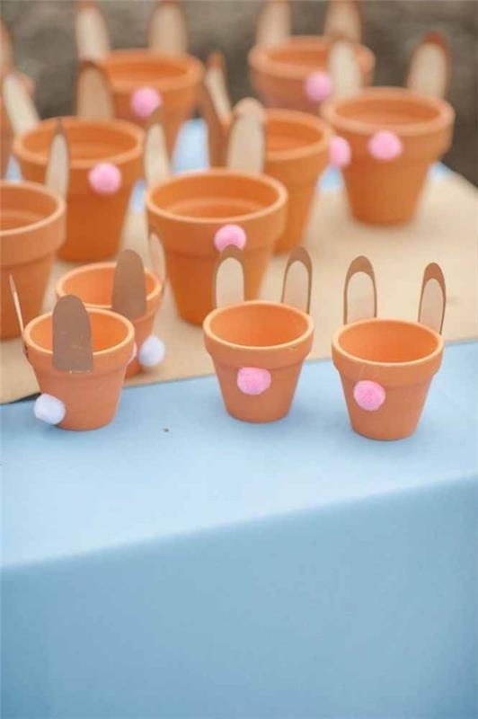 Mini - kukkaruukut Pääsiäislahjoja
