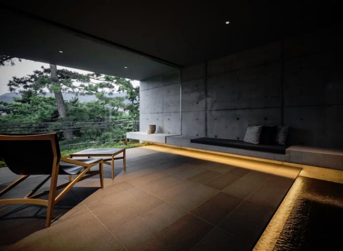 Minimalistinen kivi- ja betonitalo Japanissa minimalismi