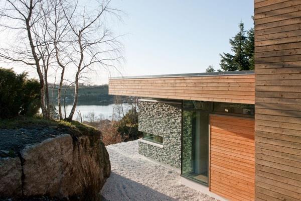 Moderni Cabin GJ -puukuvioitu puutarhasuunnittelu