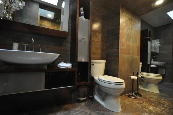Moderni kylpyhuoneideoita ylellinen mukavuus wc wc tumma