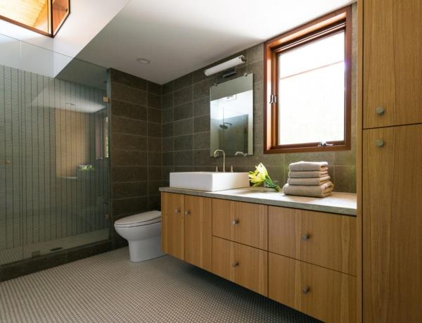Moderni kylpyhuone ideoita puu laitteet pesuallas pesuallas