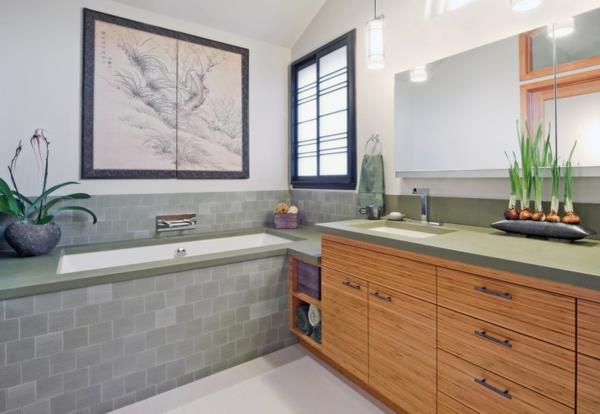 Moderni kylpyhuone ideoita puinen turhamaisuus sipuli