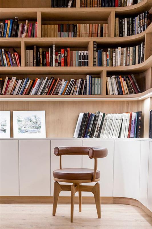 Moderni talon kirjasto pyöreä design -nojatuoli Pure comfort