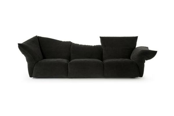 Moderni sohva kukka -muotoisten perinteisten huonekalujen muodossa