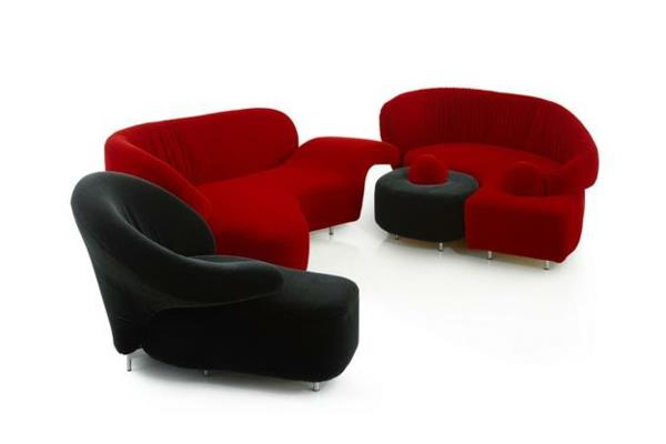 Moderni sohva kukkasohvan muodossa