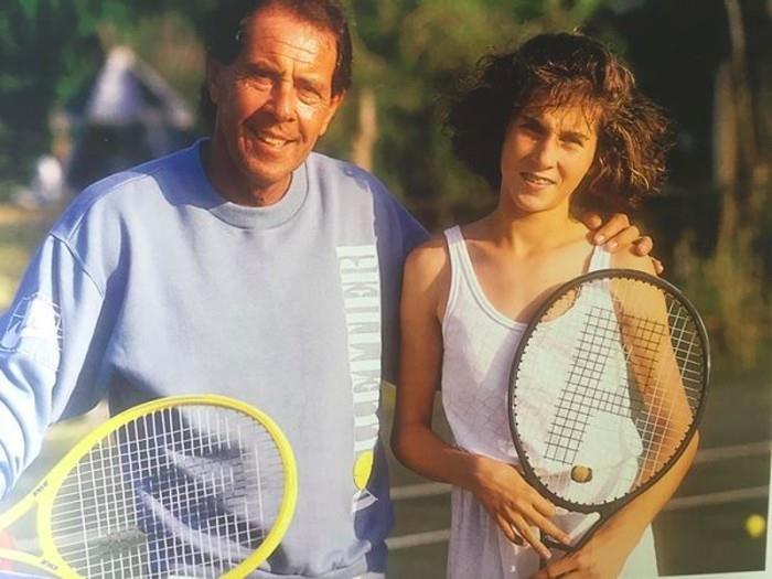 Monica Seles 13 -vuotias Nick Bollettieri Tennis Akatemiassa Floridassa