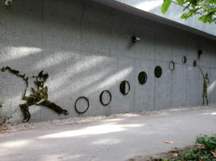 Sammal graffiti katutaiteilija koriste rakenne