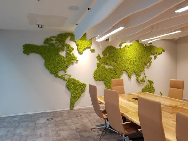 Moss wall biophilia green wall design maailmankartta sammalseinä tee itsellesi ohjeet