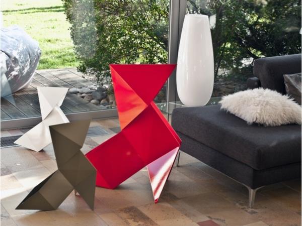Nathalie Bernollin -suunnittelijavalot origami -lattiavalaisin
