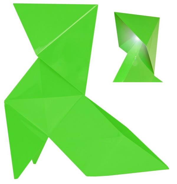 Nathalie Bernollin -suunnitteluvalot origamisuunnittelijalamppu vihreä