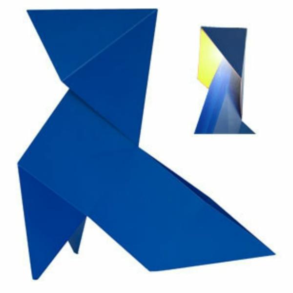 Nathalie Bernollin suunnittelijavalot origamilamppu sininen