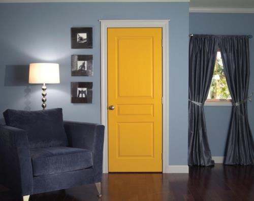 Sisustusideoita huoneen oviin vaaleankeltainen