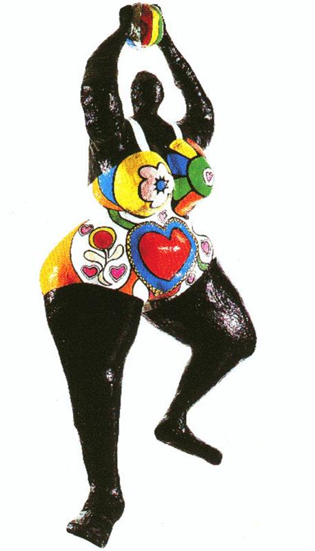 Niki de saint Phalle nana keltainen musta
