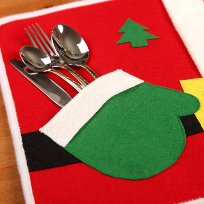Nikolaus käsityöt tinker joulu ruokailuvälineet laukku