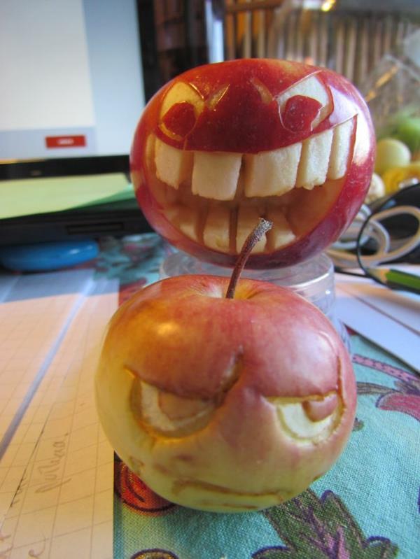 Hedelmät koriste veistämällä omena taidetta paha