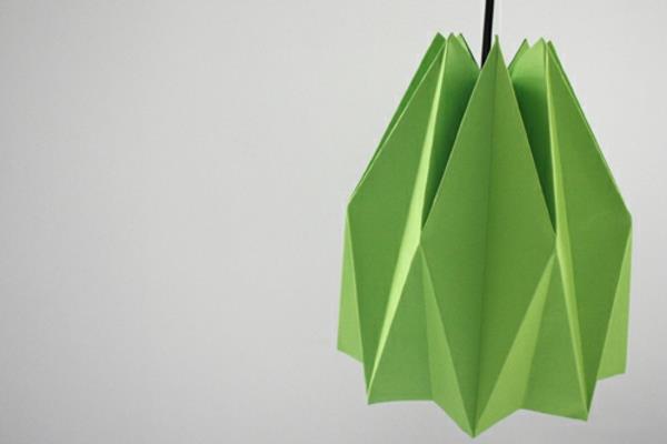 vihreän paperin origami -varjostimen ohjeet kauniit
