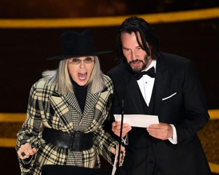 Oscar -gaala 2020 keanu reeves diane keaton lavalla