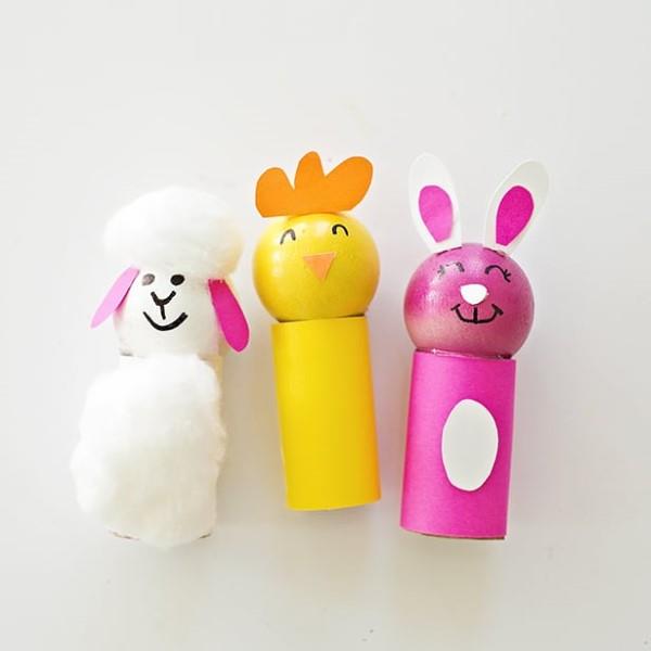 Tinker pääsiäislammas - ympäristöystävällisiä ideoita ja erittäin helppoja ohjeita sormenuket pääsiäinen diy kids