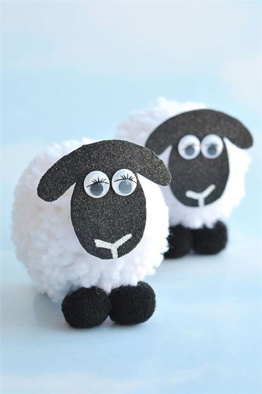 Tinker pääsiäislammas - ympäristöystävällisiä ideoita ja erittäin helppoja ohjeita pompom lampaiden koriste -leluja