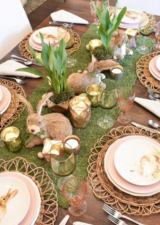 Pääsiäispöydän koristeet puput