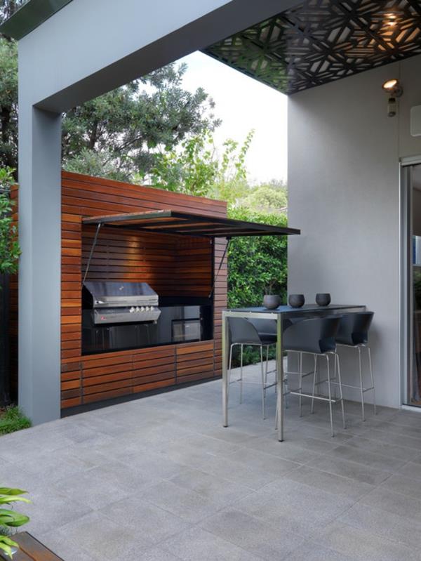 Ulkona keittiökalusteet puutarha design betoni