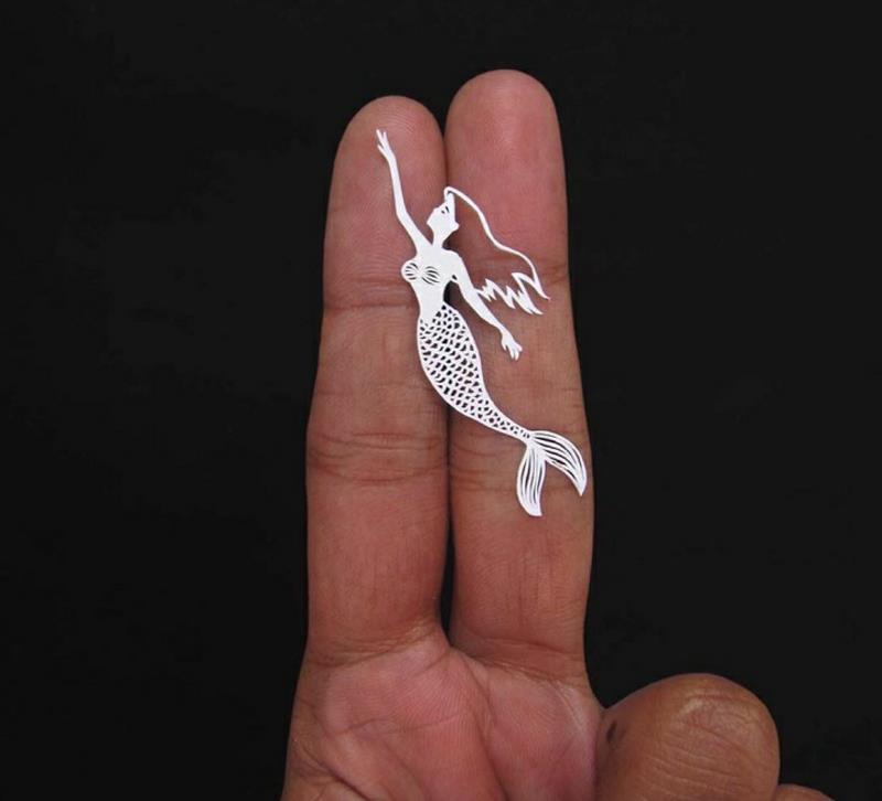 Parth Kothekar Paper Art Ariel merenneito