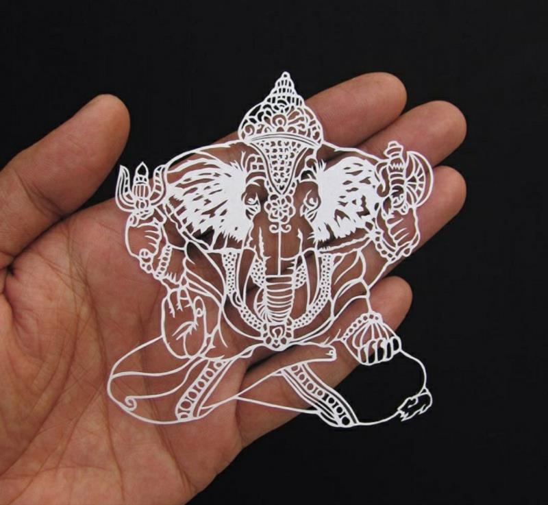 Parth Kothekarin paperitaide Intian norsu