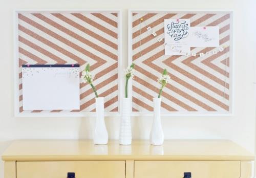 Tee pin board itse seinän koristelu seinäkoriste raidat kukat