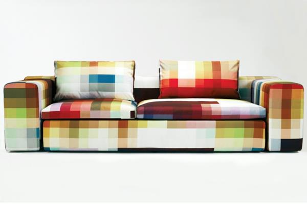 Pixel -sohvan muotoilu keltainen