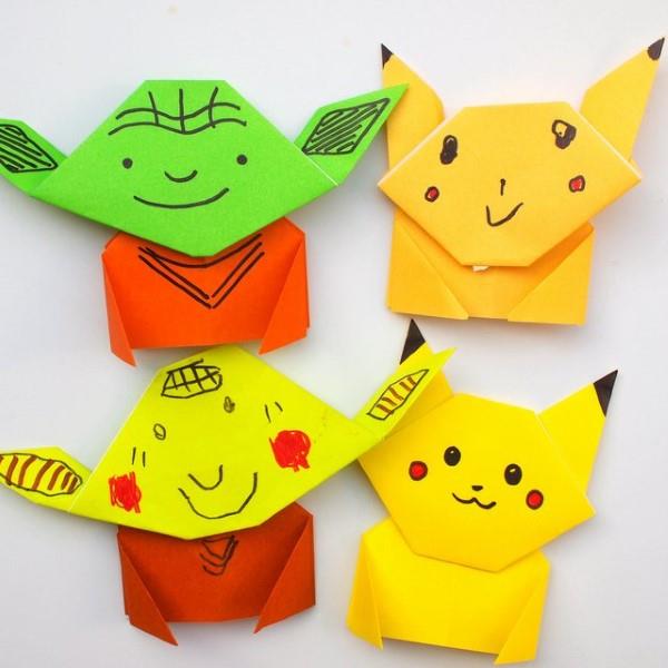 Pokemonien tekeminen lasten kanssa - upeita ideoita ja ohjeita origami pikachun ja yodan tekemiseen