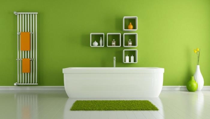 Värien psykologia kylpyhuoneen suunnittelu seinän väri vihreä