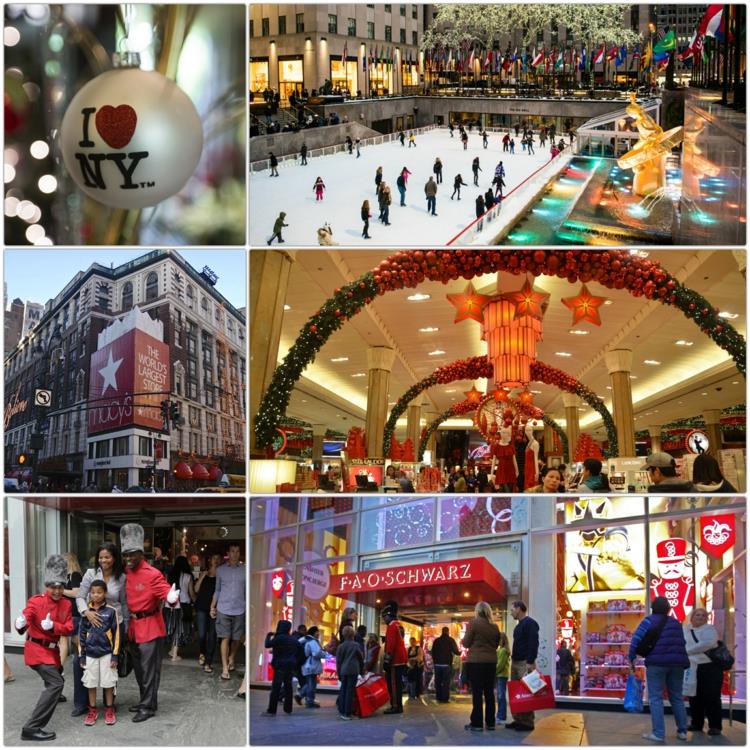 Matkailu ja loma kuuluisia joulukohteita New Yorkissa