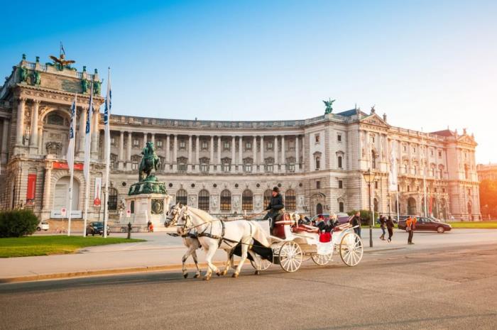 Romanttisten kohteet Wien Itävalta Hofburg