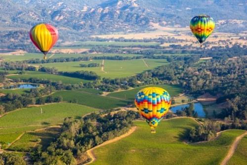 Kohteet syyskuussa Napa Valleyn ilmapallolento ja ihaile maisemia ylhäältä