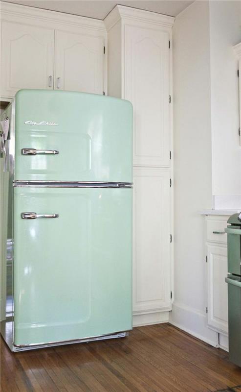 Retro -jääkaapit mintunvihreät sisustusideat retro -tyyliin