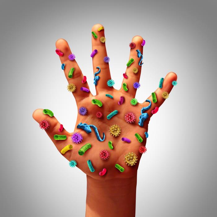Oikea käsienpesu monet virukset lisääntyvät yhdellä kädellä näkymättömästi paljaalle silmälle