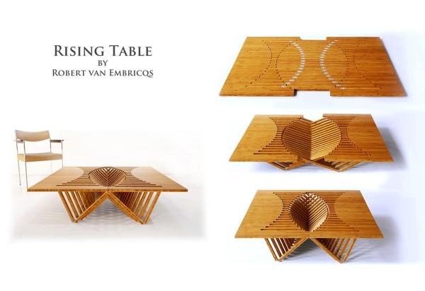 Suunnittelija Robert van Embricqs esittelee uuden luomuksensa Rising Furniture