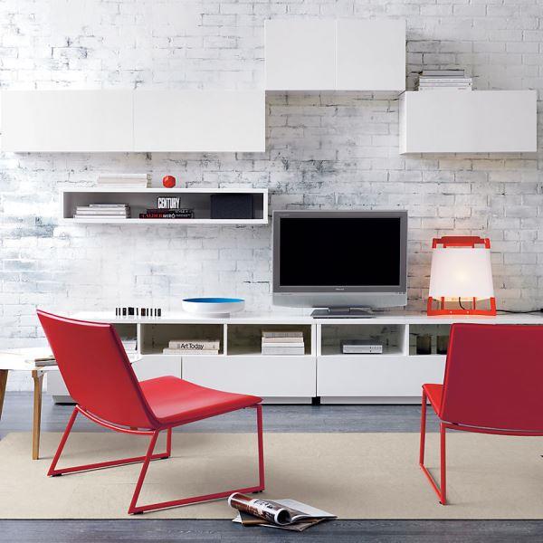 Punaiset huonekalut suunnittelevat klassisia kirjoituspöydän sivupöytähyllyjä